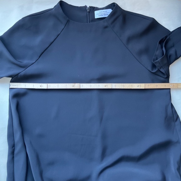 And Other Stories High Neck Black Polyester Scuba A-line Casual Shortsleev Dress - Picture 14 of 14